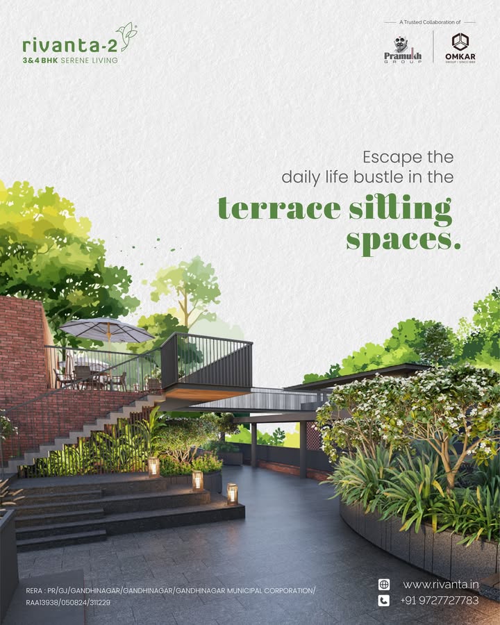 Rivanta,  rivanta, rivantabypramukhomkar, rivanta2, gandhinagar, pramukhgroup, pramukhgroupgandhinagar, omkargroup, luxuriousapartment, luxuriousapartments, tranquilterrace, randesan, silence, silencespeaks, residentialproject, residentialproperties