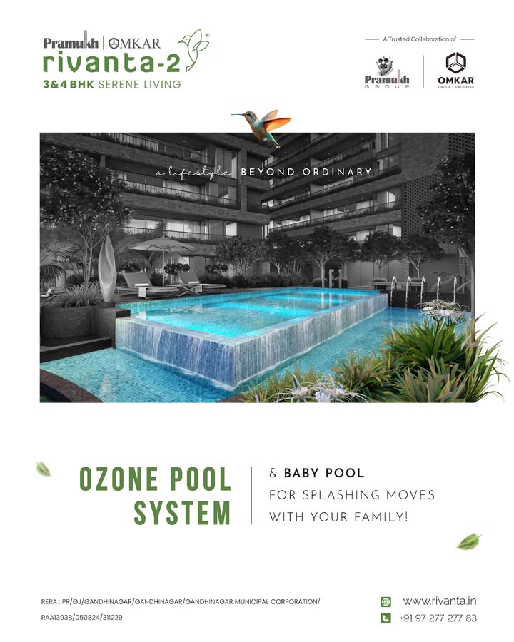 Rivanta,  rivanta2, pramukhomkarrivanta, 3bhkapartments, 4bhkapartments, luxuriousamenities, ozonepoolsystem, babypool