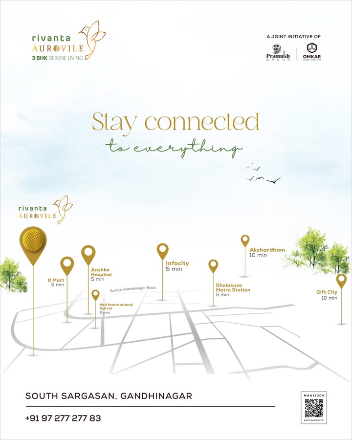 Rivanta,  rivantaaurovile, rivantabypramukhomkar, 3bhkapartments, 3bhk, zenmodeon, ZenMode, auroville, gandhinagar, peace, nature, harmony