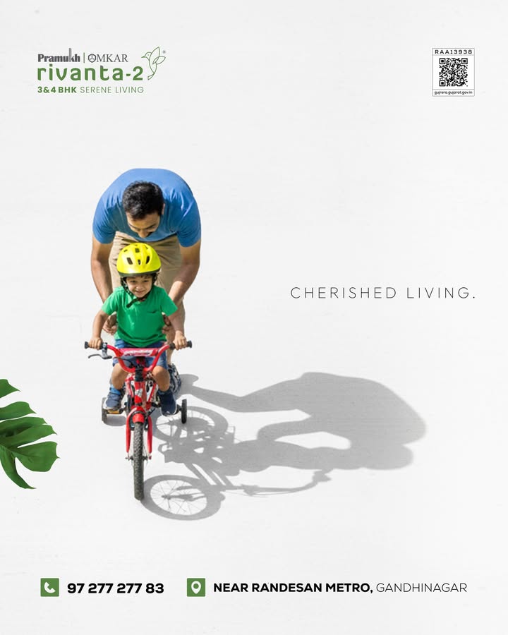 Rivanta,  Rivanta2, LuxuryLiving, ConnectedTerrace, 3BHK, 4BHK, GandhinagarHomes, TriCityLiving, SkyAmenities, RealEstate, NearRandesanMetro, NewLaunch, HomeGoals, rivantabypramukhomkar, livearoundnature