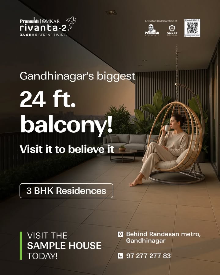 Rivanta,  rivantasereneliving, rivantabypramukhomkar, pramukh, omkar, realestategandhinagar, gandhinagar, ahmedabad, mehsana, himmatnagar