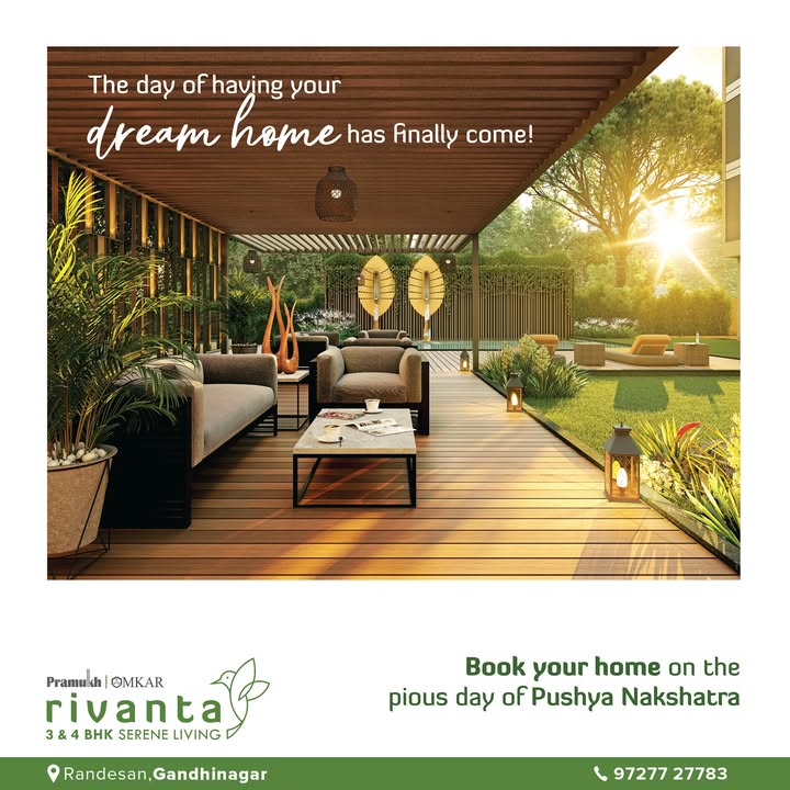 Rivanta,  rivantasereneliving, rivantabypramukhomkar, pramukh, omkar, realestategandhinagar, gandhinagar, ahmedabad, mehsana, himmatnagar