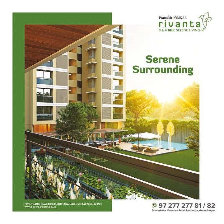 Rivanta,  rivantasereneliving, rivantabypramukhomkar, pramukh, omkar, realestategandhinagar, gandhinagar, ahmedabad, mehsana, himmatnagar