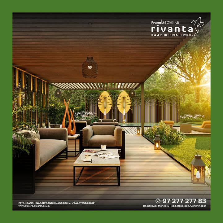 Rivanta,  rivantasereneliving, rivantabypramukhomkar, pramukh, omkar, realestategandhinagar, gandhinagar, ahmedabad, mehsana, himmatnagar, investment, Gujarat, greencity, metro, GiftCity