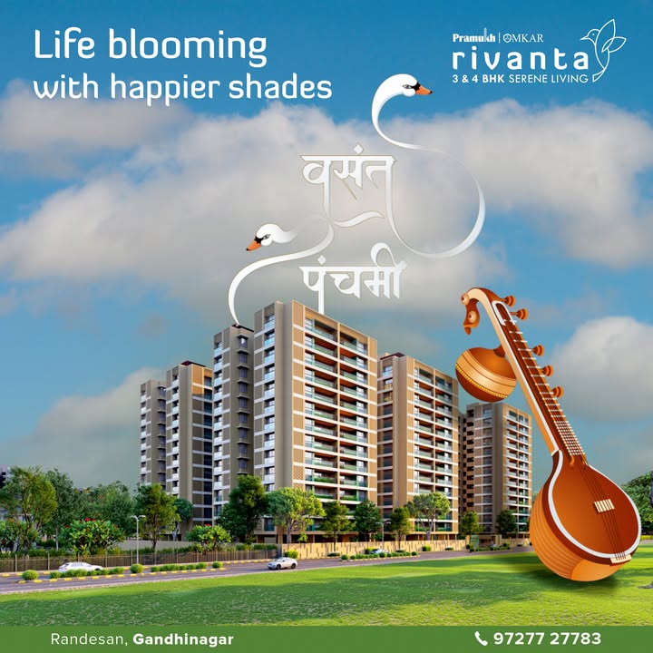 Rivanta,  rivantasereneliving, rivantabypramukhomkar, ahmedabadrealestate, pramukh, omkar, realestategandhinagar, gandhinagar, ahmedabad, mehsana, himmatnagar, investment, Gujarat, greencity, metro, giftcity, greenbuilding, realtor, realestate, 3BHK, 4BHK, balconies, spacioushomes, premiumliving, bestlocation, greenlife