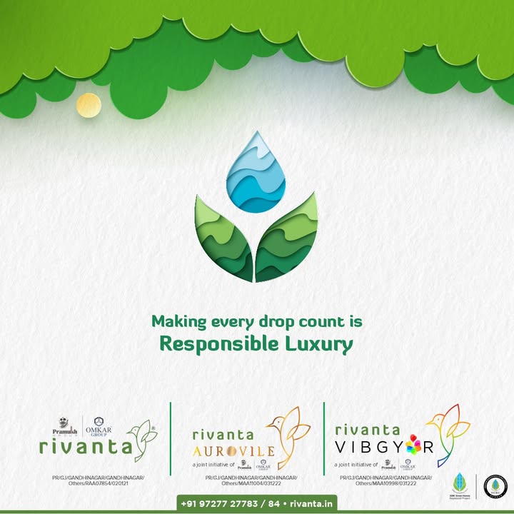 Rivanta,  rivanta, rivantabypramukhomkar, pramukh, omkar, realestategandhinagar, gandhinagar, ahmedabad, mehsana, greencity, rivantasereneliving, ahmedabadrealestate, worldenvironmentday, Sustainability, sustainablelivingspaces, greenhomes, naturefriendly, ecoconscioushousing, preservingourplanet, greenrealtyinitiatives, earthsmarthomes, buildingwithnature