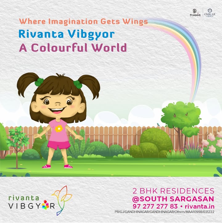 Rivanta,  vibgyor, vibgyorbypramukhomkar, rivantavibgyor, ahmedabadrealestate, rivanta, realestategandhinagar, realestategujarat, giftcity, greenbuildings, homesgandhinagar, 2bhk, realestateahmedabad, realestate, builders, ChildDevelopment, PersonalGrowth, FutureLeaders, EnrichingEnvironments, RivantaVIBGYOR, HomeForGrowth, NurturingMinds, BuildingBrightFutures, ChildhoodEnrichment, InvestInYourChild