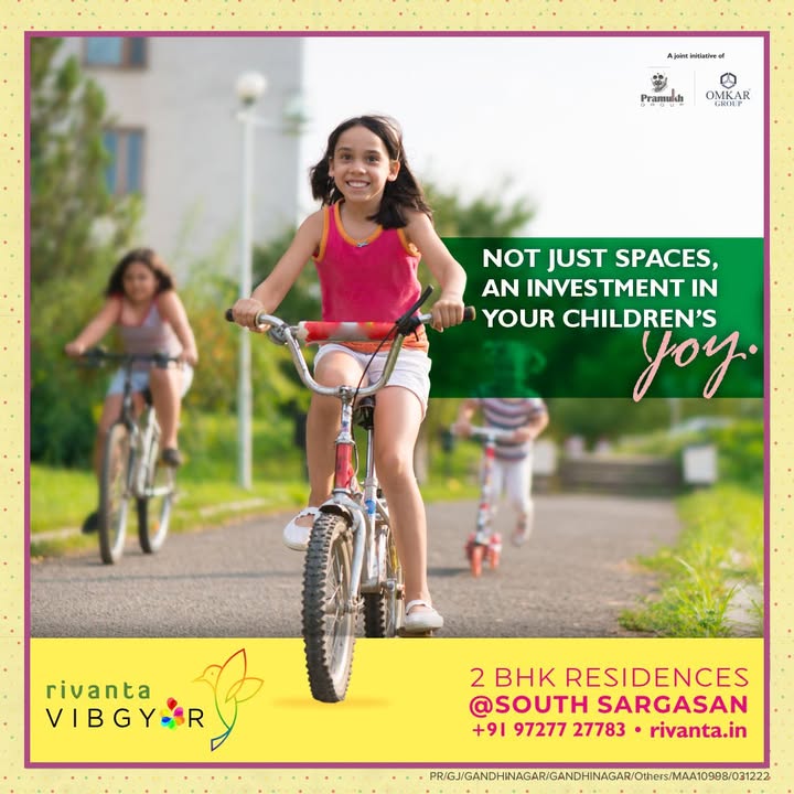 Rivanta,  RivantaLiving, rivantabypramukhomkar, vibgyorbypramukhomkar, RivantaVIBGYOR, VIBGYOR, childrenfriendly, realestate, Omkargroup, Gandhinagar, Ahmedabad, realestategandhinagar, realestategujarat, homesgujarat, homesahmedabad, giftcity, greenbuildings, homesgandhinagar, luxuryhomes, 2bhk, realestateahmedabad, dreamhome