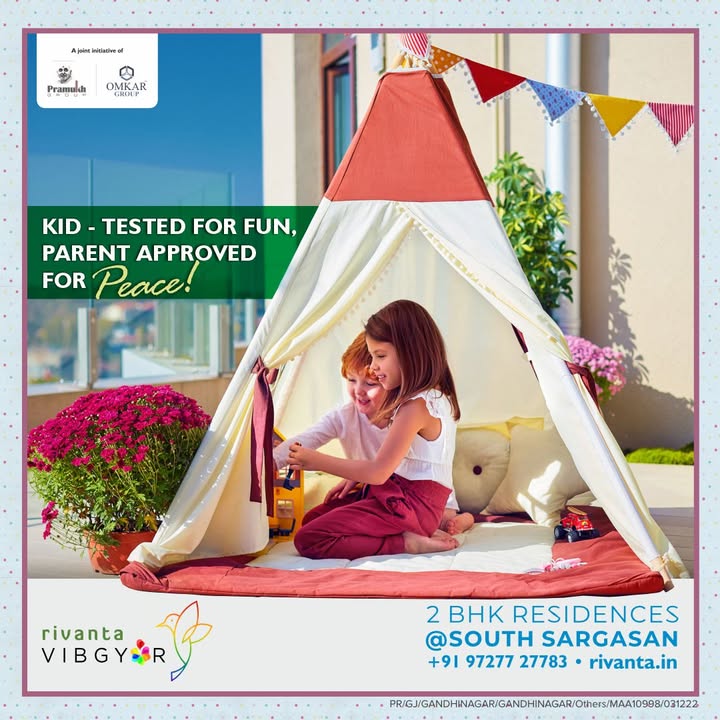 Rivanta,  vibgyorbypramukhomkar, RivantaVIBGYOR, VIBGYOR, RivantaLiving, Gandhinagar, LearningThroughPlay, Childhood, DreamHome, ahmedabadrealestate, rivanta, realestategandhinagar, realestategujarat, giftcity, greenbuildings, homesgandhinagar, 2bhkahmedabadproperty, PropertyinAhmedabad, 2BHK, 2bhkgandhinagar, Spacious2BHK, InvestmentProperty2BHK, Luxury2BHK
