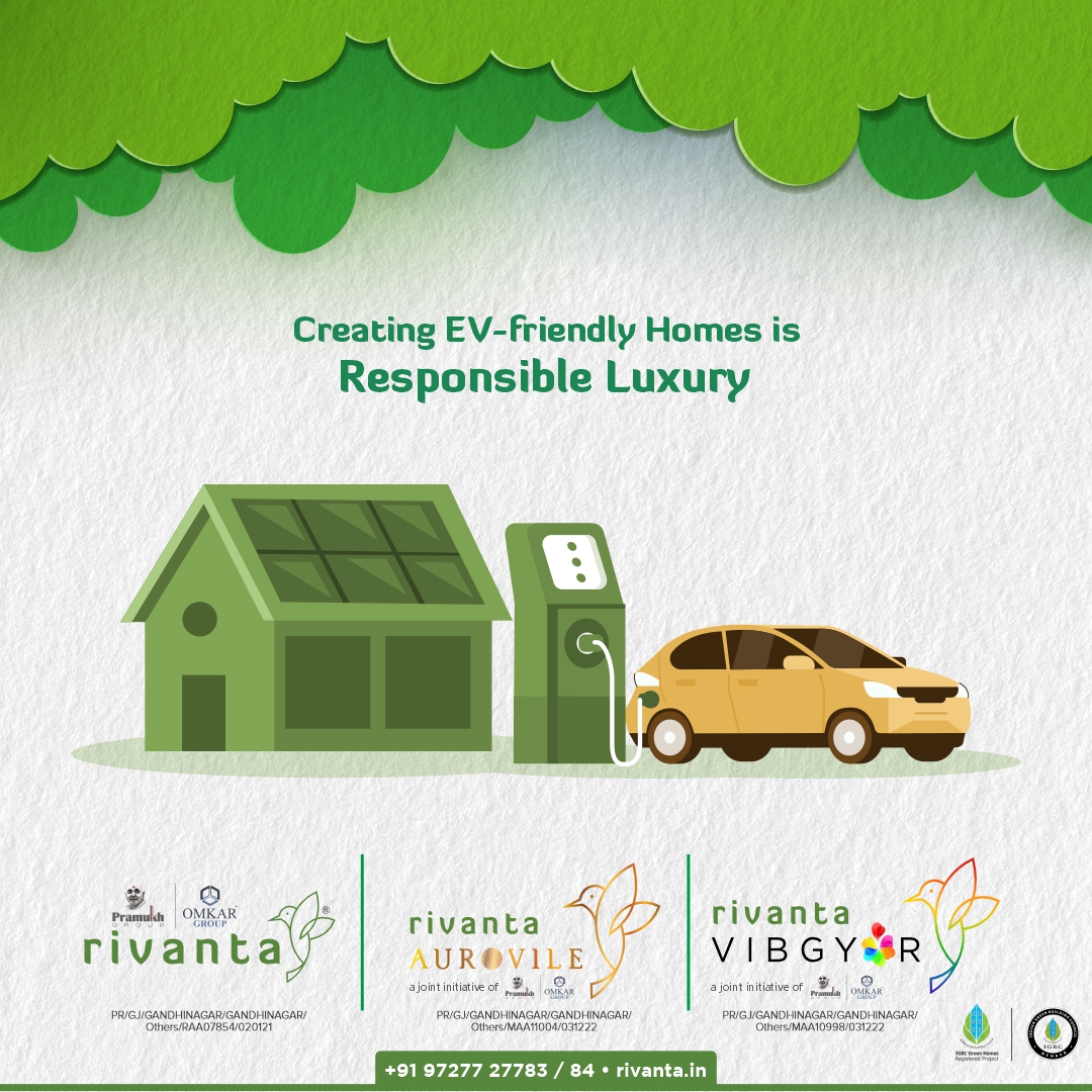 Rivanta,  rivanta, rivantabypramukhomkar, pramukh, omkar, realestategandhinagar, gandhinagar, ahmedabad, mehsana, worldenvironmentday, worldenvironmentday2023, Sustainability, sustainablelivingspaces, greenhomes, naturefriendly, ecoconscioushousing, preservingourplanet, greenrealtyinitiatives, earthsmarthomes, buildingwithnature, evvehicleschargingstation, evvehicles