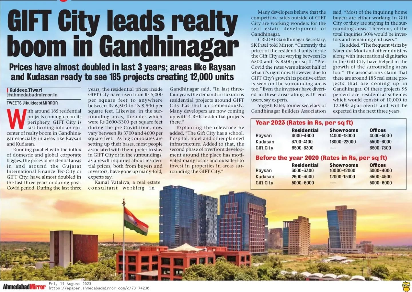 Rivanta,  SmartCityGandhinagar, TwinCityAhmedabad, InvestmentHotspot, FutureOfRealty, GujaratRealEstate, PropertyBoom, GandhinagarConnectivity, WideRoads, CosmopolitanCulture, ROIChampion, BridgingBorders, HubOfEducation, SustainableLiving, DestinationGandhinagar, NextBigThing, IndianRealtyGems, AhmedabadGandhinagarLink, gujaratgrowthbudget2022