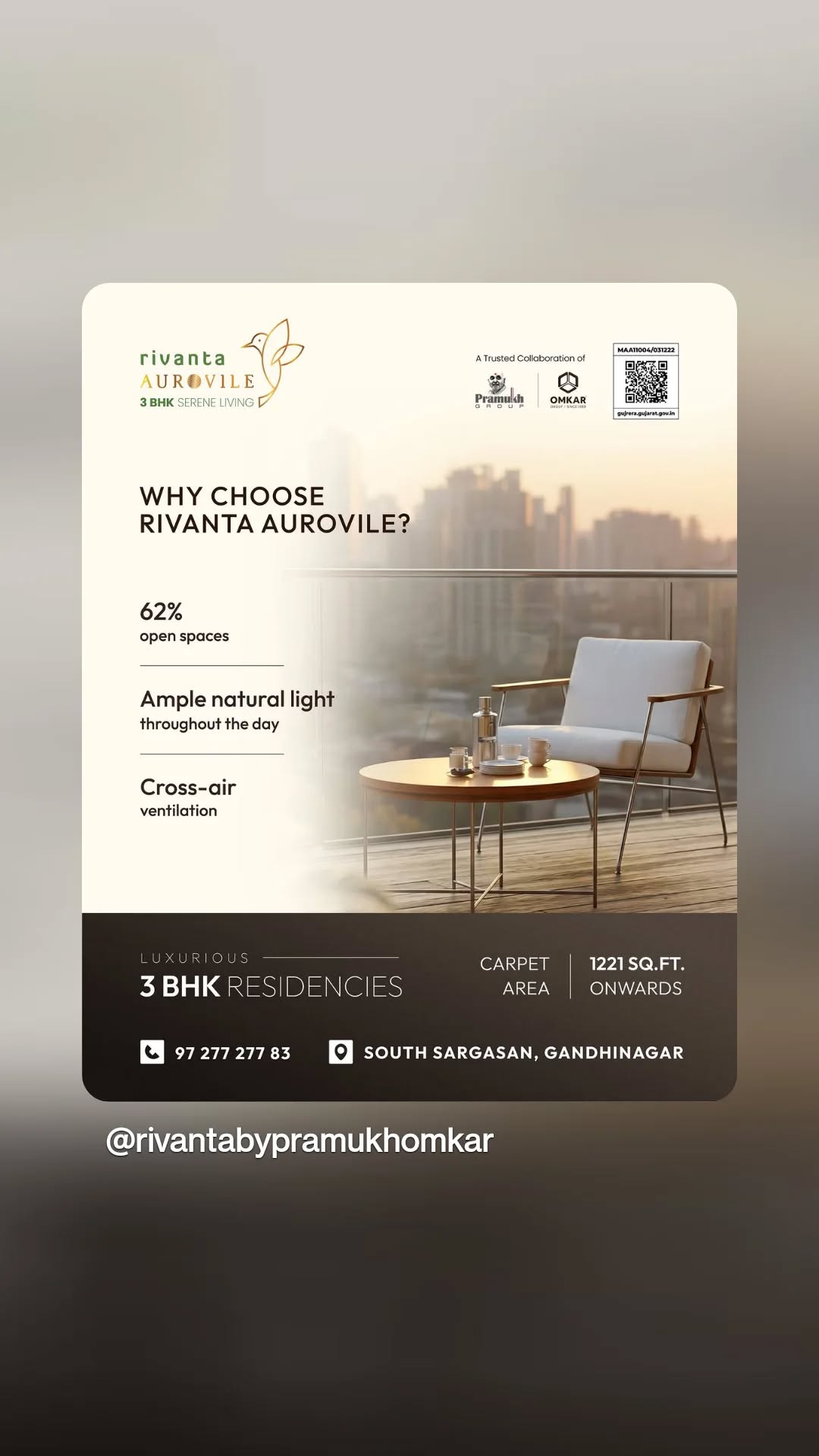 Rivanta,  rivantaaurovile, rivantabypramukhomkar, 3bhkapartments, auroville, gandhinagar