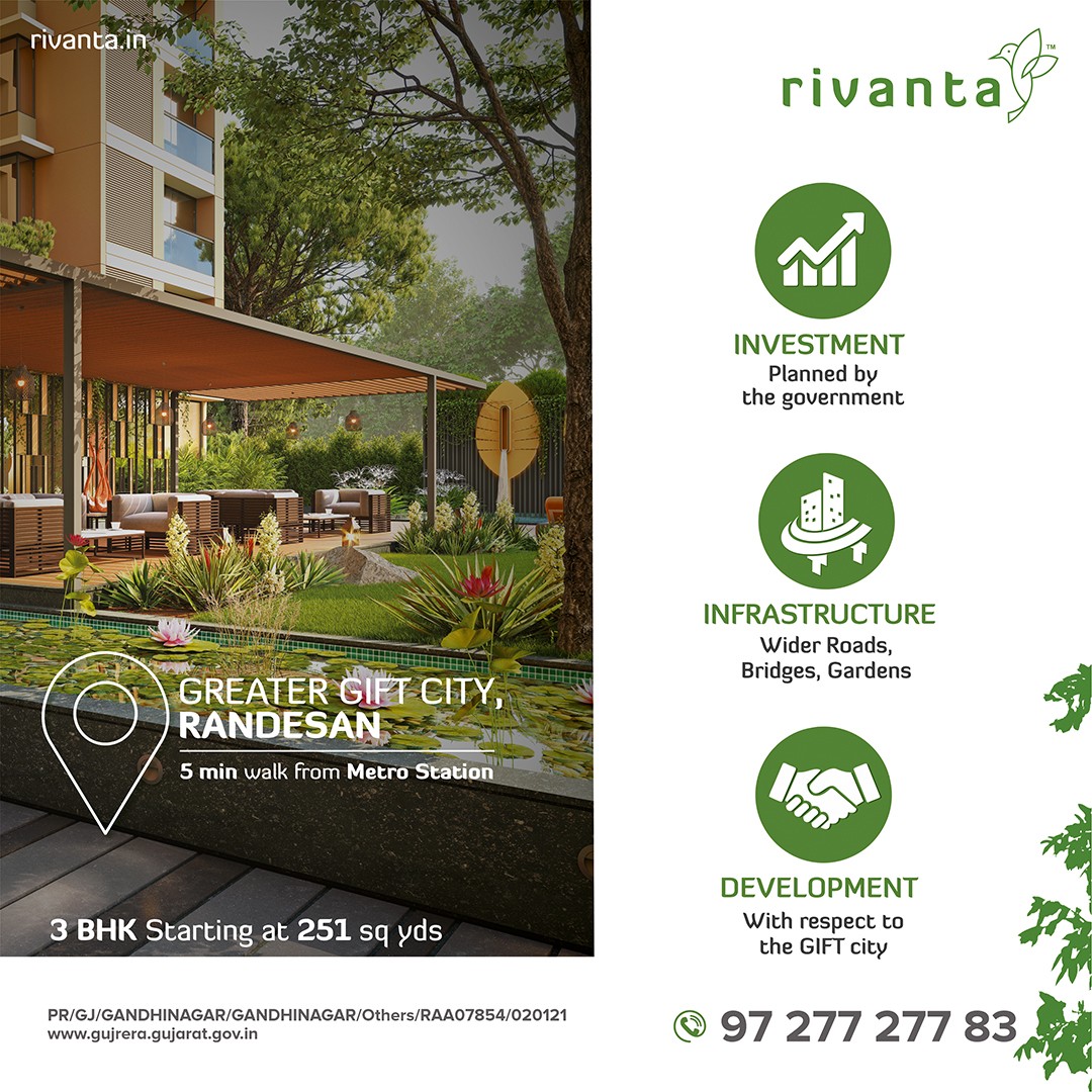 Rivanta,  realestategandhinagar, realestategujarat, homesgujarat, homesahmedabad, giftcity, greenbuildings, homesgandhinagar, luxuryhomes, interiordecor, realestateahmedabad, 3bhkhomes, 3bhkproperty, 3bhkahmedabad, 3bhkgandhinagar, premium3bhk, premiumhomes, premiumhouses, luxuryhouses, luxuryapartments, ecofriendly, ecoliving, greenliving, greencity, gandhinagar, ahmedabad, mehsana, propertiesahmedabad, propertiesgandhinagar