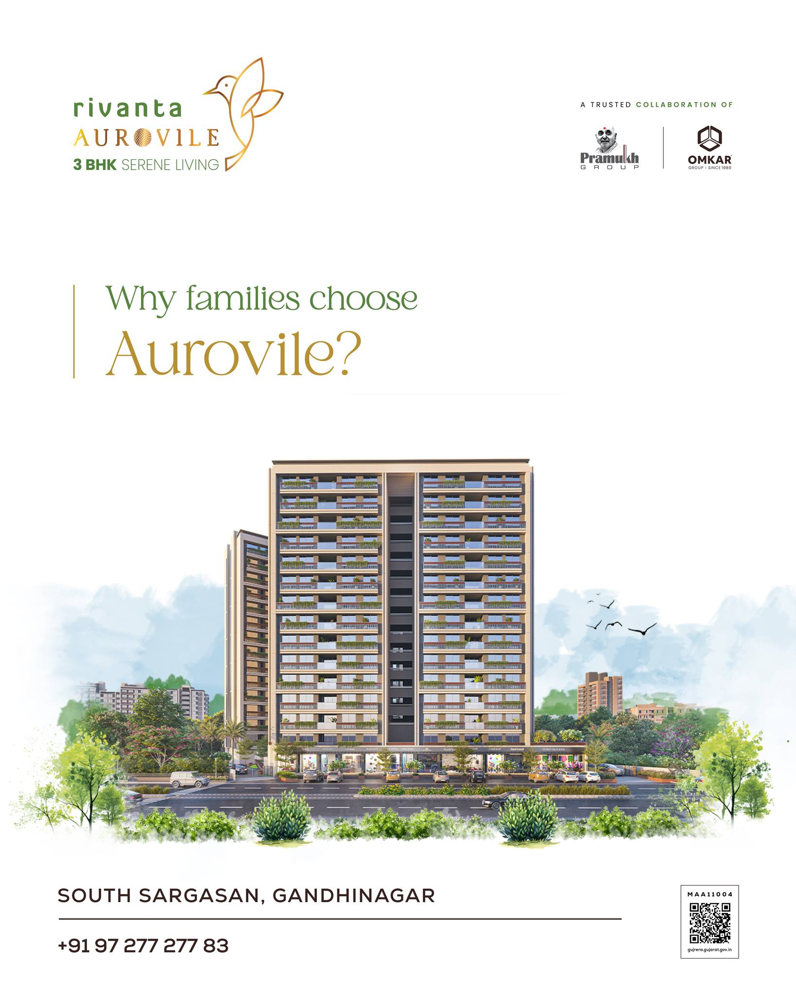 Rivanta,  rivantaaurovile, rivantabypramukhomkar, 3bhkapartments, 3bhk, zenmodeon, ZenMode, auroville, gandhinagar, peace, nature, harmony
