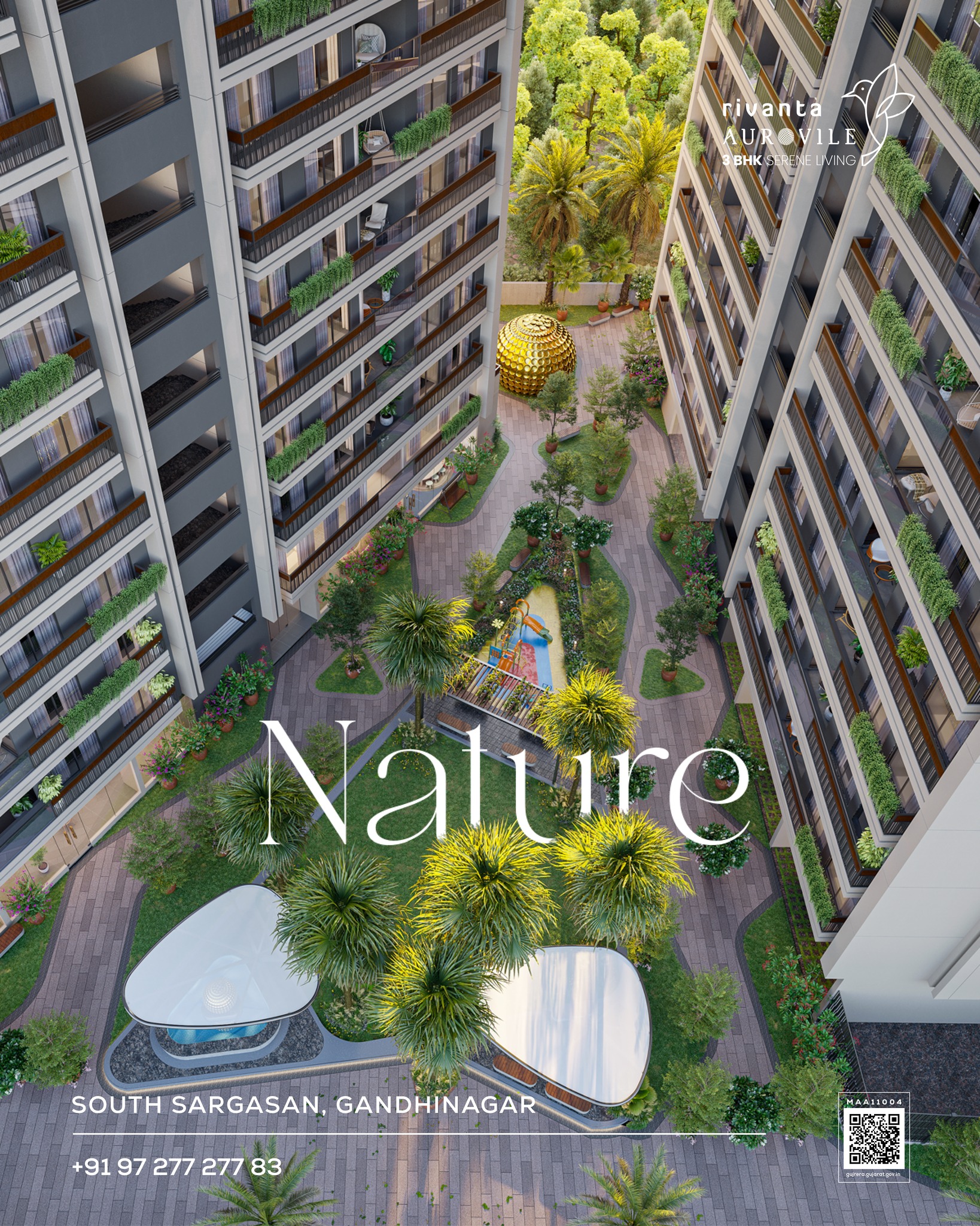 Rivanta,  rivantaaurovile, rivantabypramukhomkar, 3bhkapartments, 3bhk, zenmodeon, ZenMode, auroville, gandhinagar, peace, nature, harmony