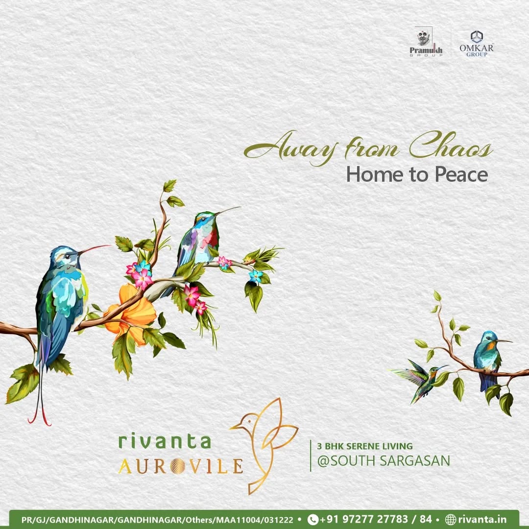 Rivanta,  rivanta, rivantabypramukhomkar, rivantaaurovile, ahmedabadrealestate, pramukh, omkar, realestategandhinagar, gandhinagar, ahmedabad, mehsana, himmatnagar, investment, Gujarat, greencity, metro, giftcity, greenbuilding, realtor, realestate, 3BHK, 4BHK, rivantasereneliving, balconies, spacioushomes, premiumliving, bestlocation, greenlife, hometopeace