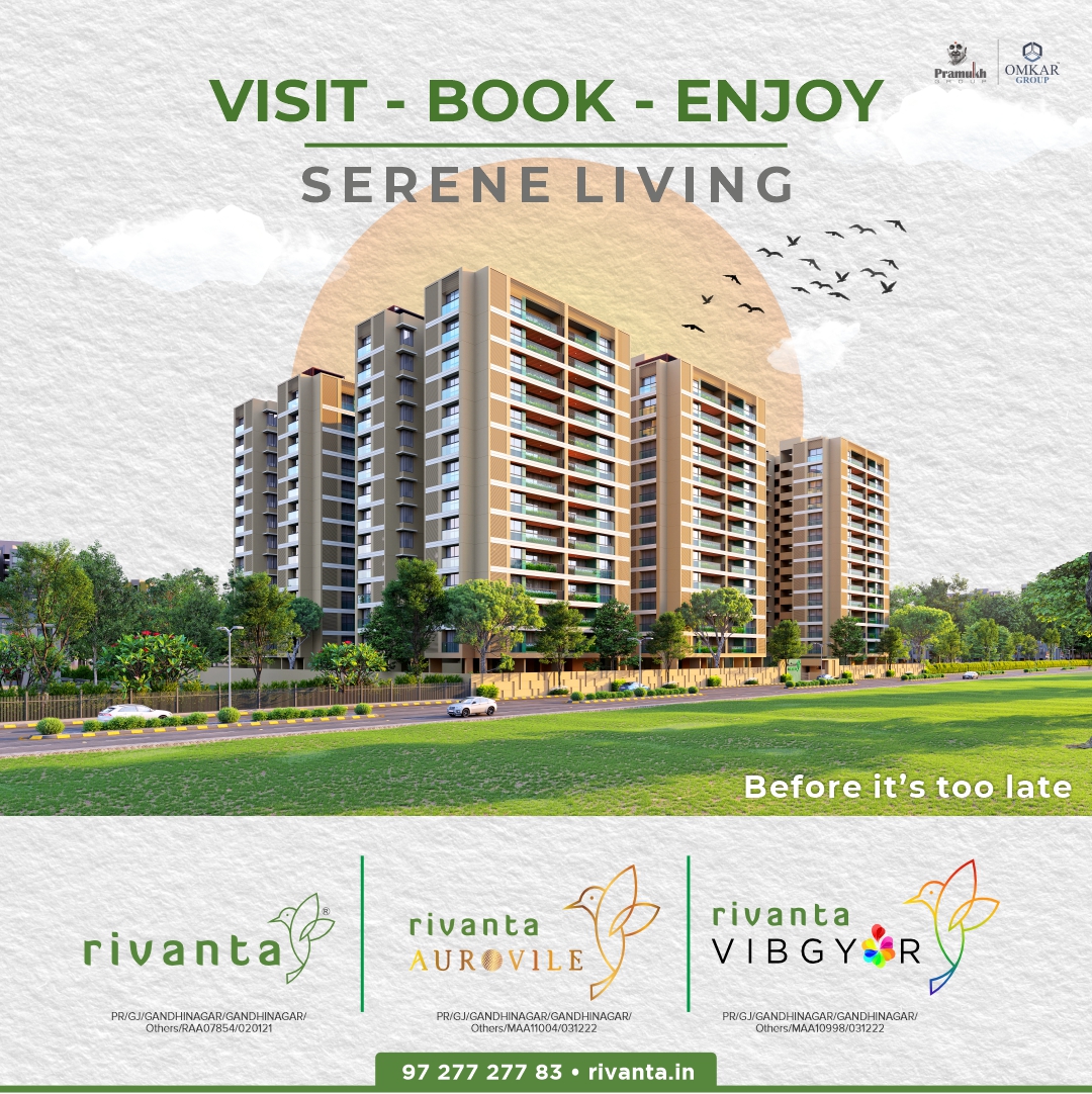 Rivanta,  RivantaLuxury, DreamHome, LuxuryHomes, Gandhinagar, pramukh, omkar, realestategandhinagar, gandhinagar, ahmedabad, mehsana, himmatnagar, investment, Gujarat, greencity, metro, giftcity, greenbuilding, realtor, realestate, 3BHK, 4BHK, rivantasereneliving, balconies, spacioushomes, premiumliving, bestlocation, greenlife