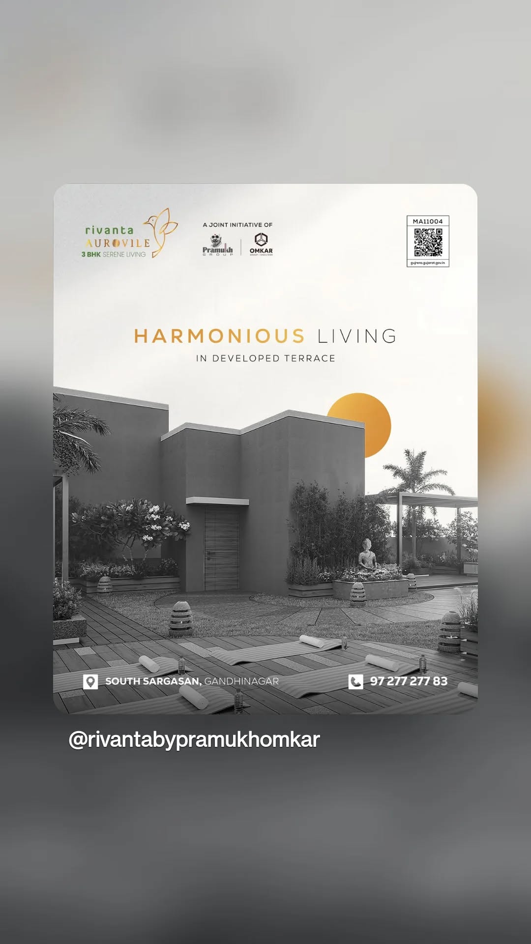 Rivanta,  Rivanta2, LuxuryLiving, ConnectedTerrace, 3BHK, 4BHK, GandhinagarHomes, TriCityLiving, SkyAmenities, RealEstate, NearRandesanMetro, NewLaunch, HomeGoals, rivantabypramukhomkar, livearoundnature