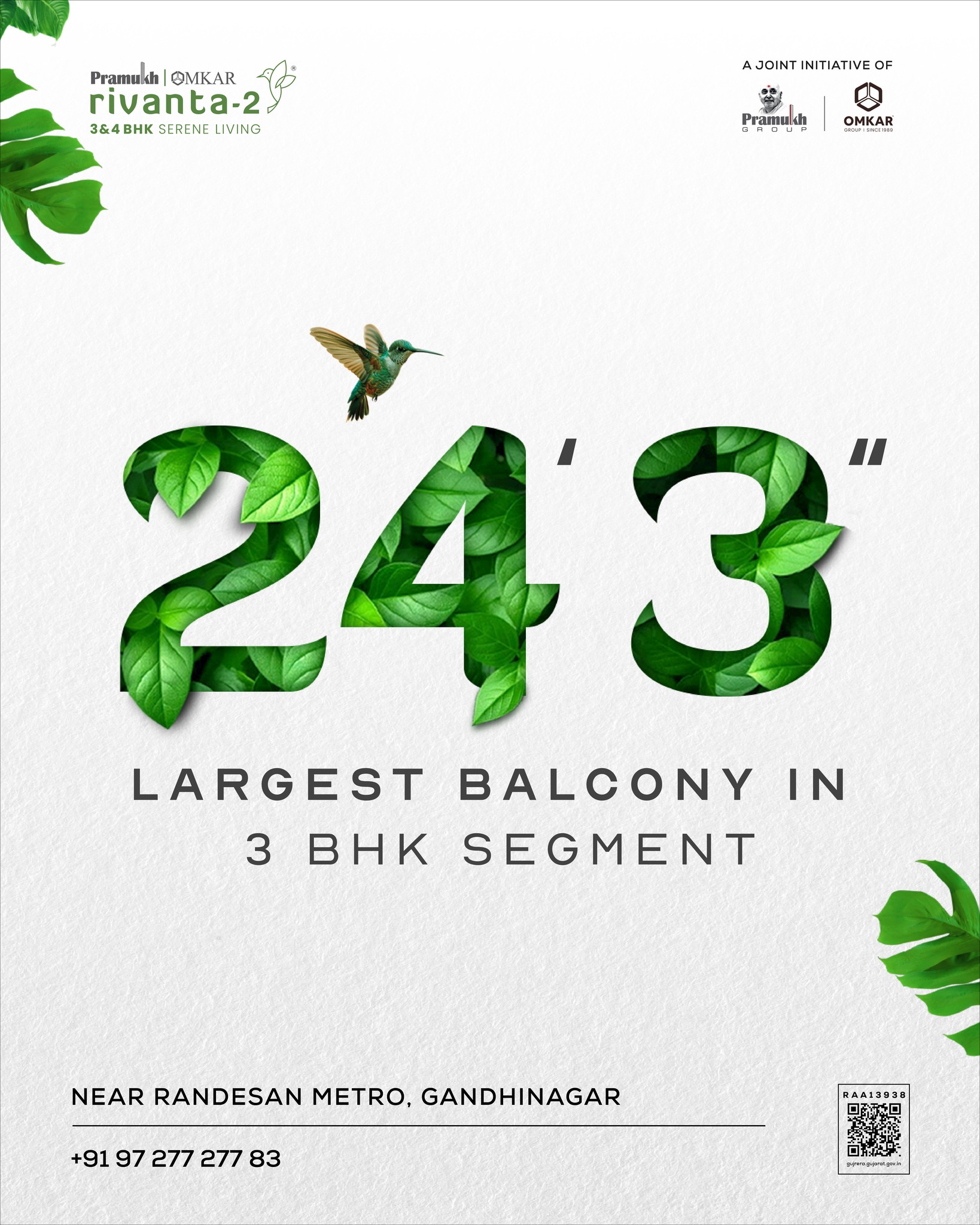 Rivanta,  Rivanta2, LuxuryLiving, ConnectedTerrace, 3BHK, 4BHK, GandhinagarHomes, TriCityLiving, SkyAmenities, RealEstate, NearRandesanMetro, NewLaunch, HomeGoals, rivantabypramukhomkar, livearoundnature