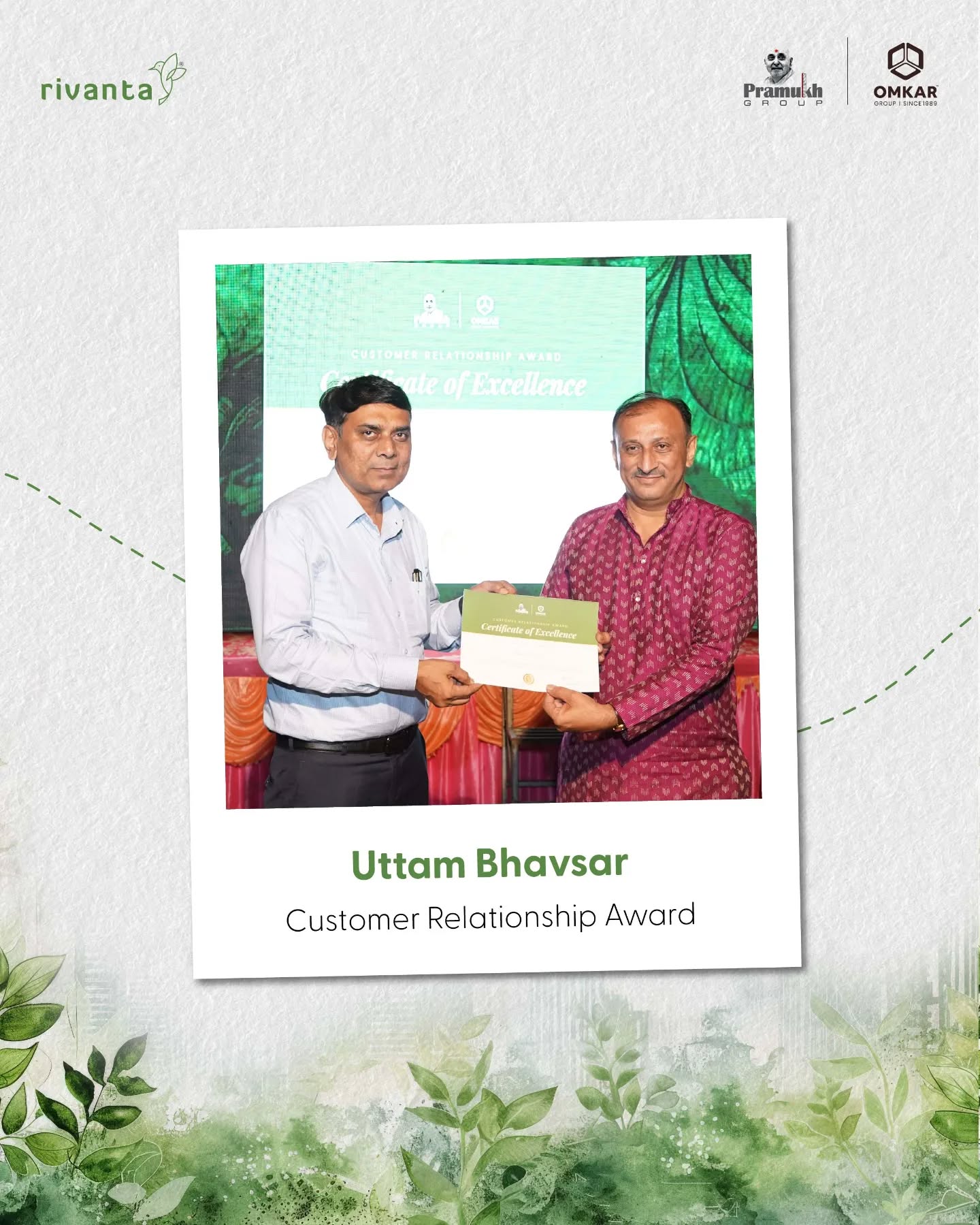 Rivanta,  rivantabypramukhomkar, omkargroup, pramukhgroup, diwali, diwalicelebration, awards, awardceremony, celebration, celebrations, teameffort, team