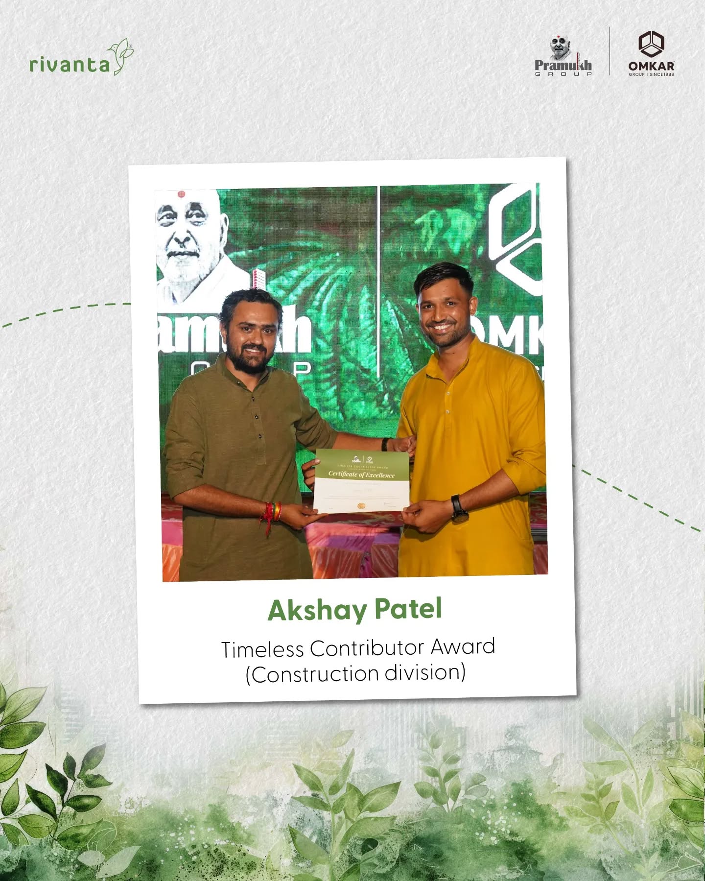 Rivanta,  rivantabypramukhomkar, omkargroup, pramukhgroup, diwali, diwalicelebration, awards, awardceremony, celebration, celebrations, teameffort, team