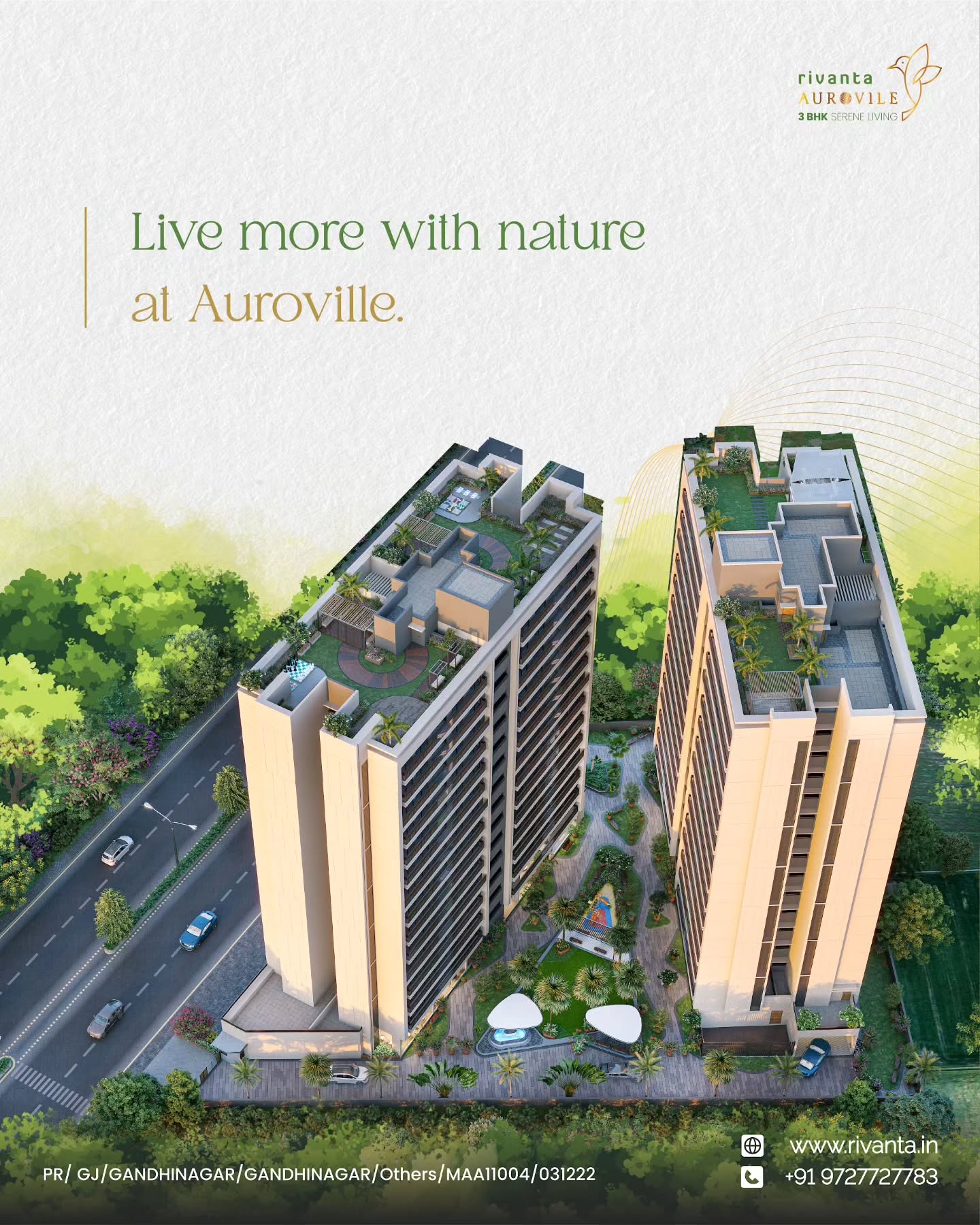 Rivanta,  rivantabypramukhomkar, RivantaAurovile, gandhinagar, greenbuilding, omkargroup, pramukhgroup, nature, livewithnature, harmony, openspace