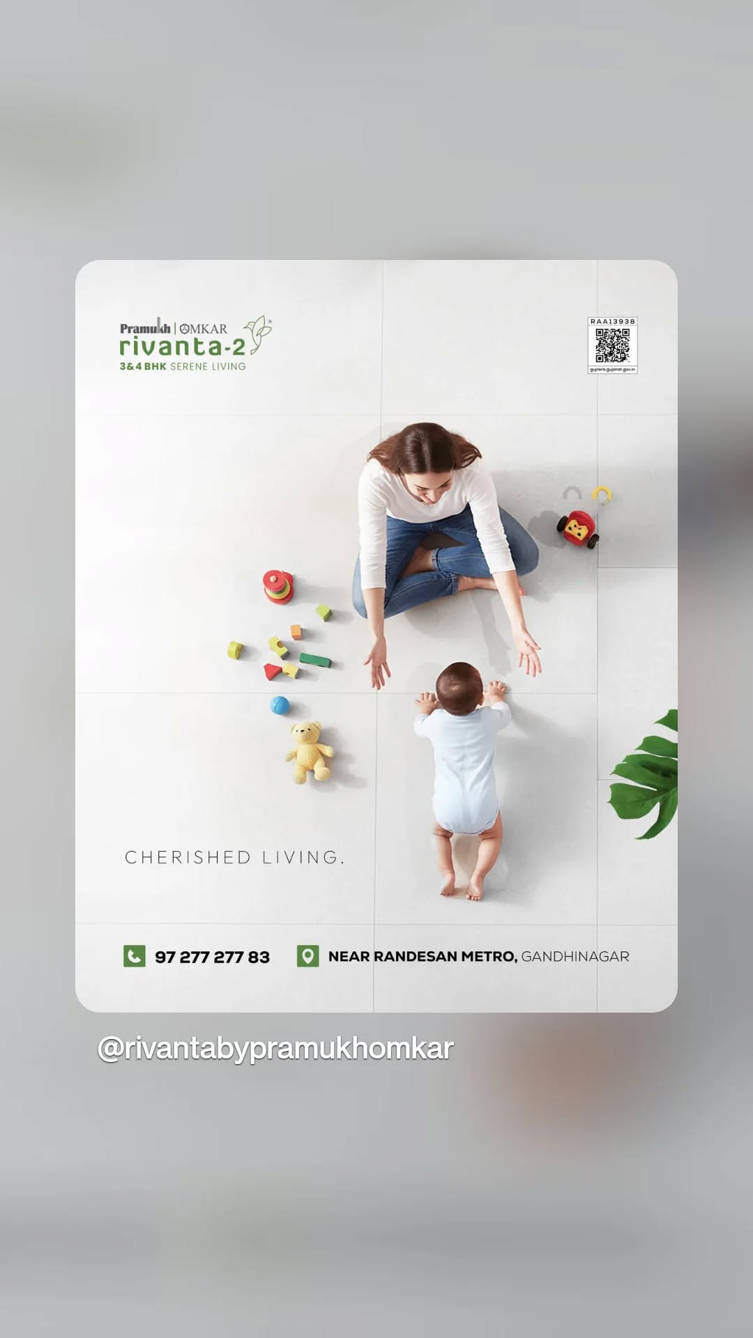Rivanta,  Rivanta2, LuxuryLiving, ConnectedTerrace, 3BHK, 4BHK, GandhinagarHomes, TriCityLiving, SkyAmenities, RealEstate, NearRandesanMetro, NewLaunch, HomeGoals, rivantabypramukhomkar, livearoundnature